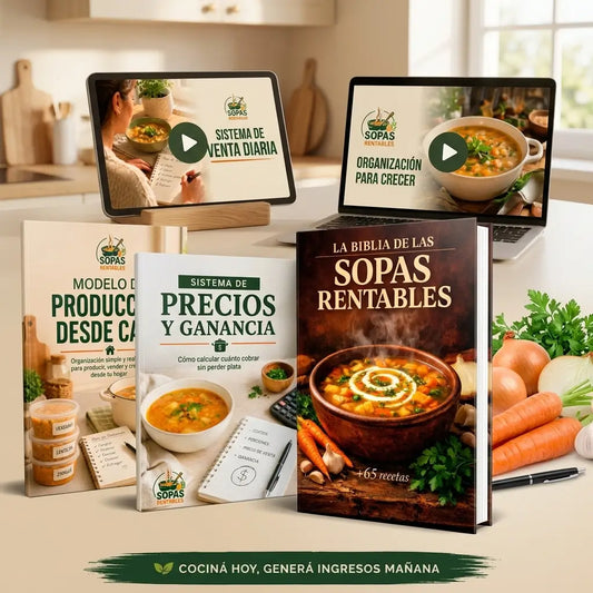 SOPAS RENTABLES: Sistema completo para cocinar y generar ingresos desde casa